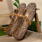 Women's Leopard Print Mesh Mary Jane Flats