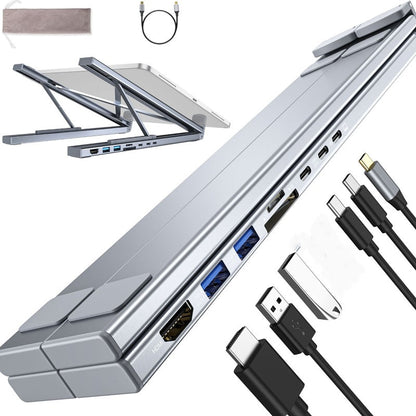 💎 50% DE RÉDUCTION! 💎 Station d'Accueil USB-C 8-en-1 – Support Réglable, HDMI 4K & Transfert Rapide