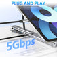 💎 50% DE RÉDUCTION! 💎 Station d'Accueil USB-C 8-en-1 – Support Réglable, HDMI 4K & Transfert Rapide