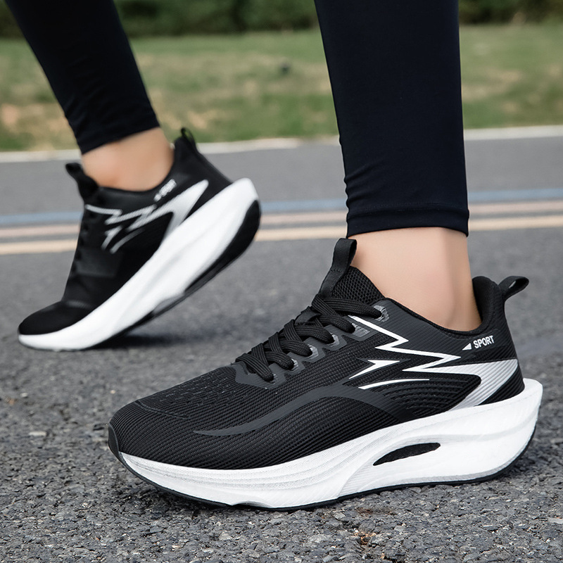 👟🏃 PROMO FLASH 50% ! Chaussures de Course Femme Amortissantes – Semelle Épaisse, Tige Mesh Respirant, Semelle Caoutchouc Antidérapant, 6 Couleurs, 35-45 🌬️
