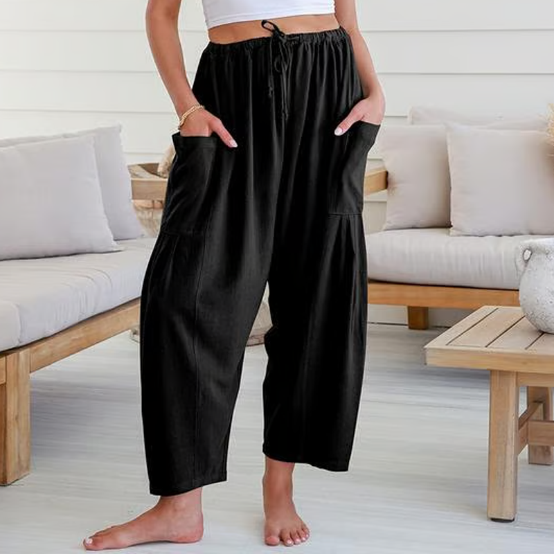 Pantalon large unie pour femme