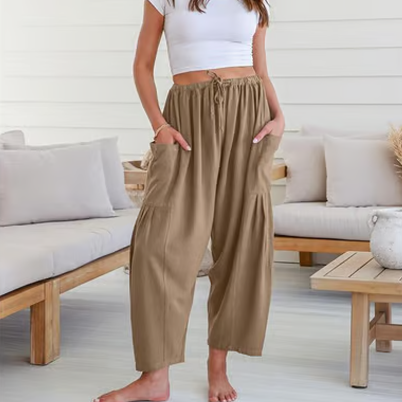 Pantalon large unie pour femme
