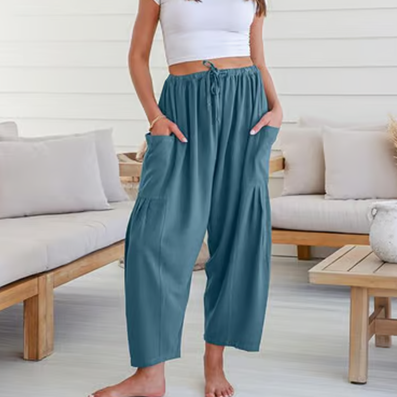 Pantalon large unie pour femme