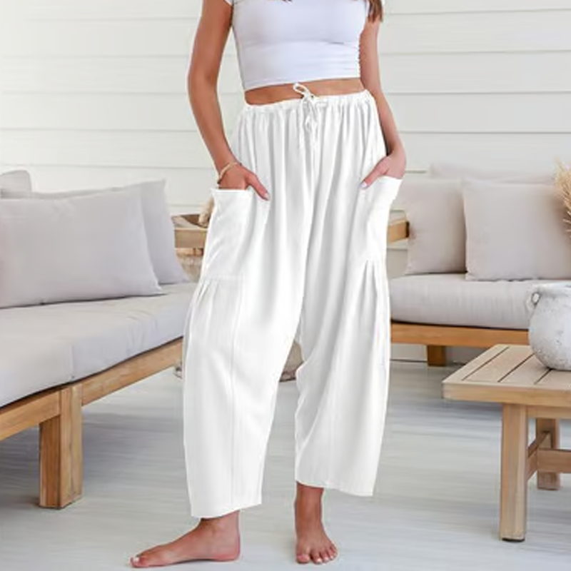 Pantalon large unie pour femme