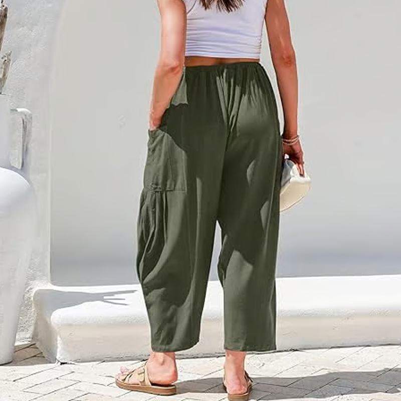Pantalon large unie pour femme