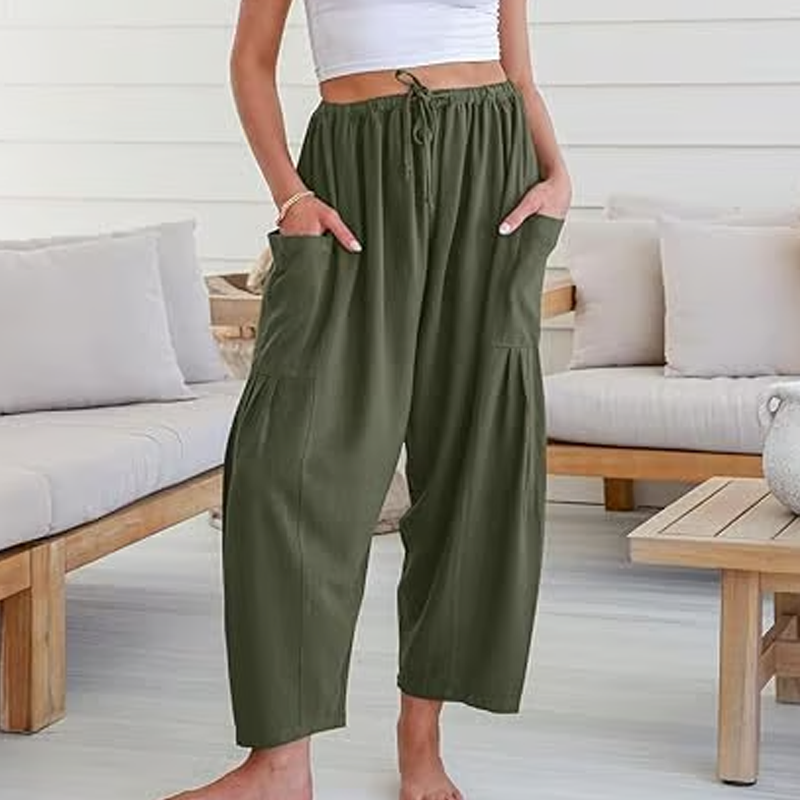 Pantalon large unie pour femme