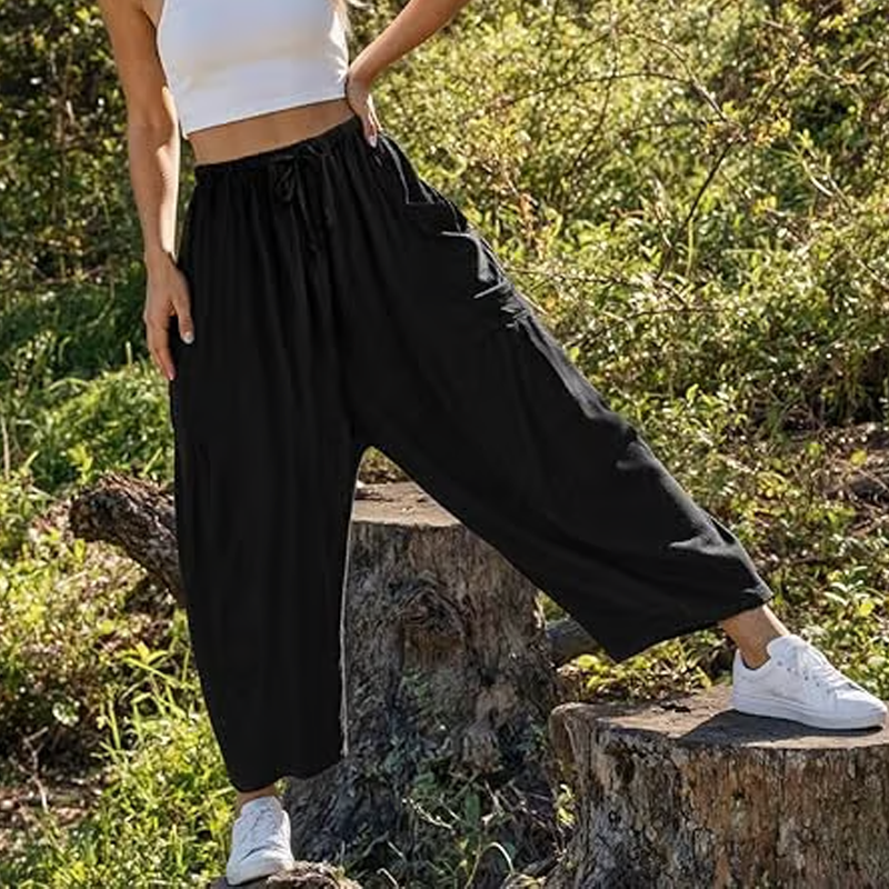 Pantalon large unie pour femme