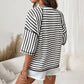 🔥SOLDES 50 % DE RÉDUCTION✨T-shirt à rayures coupe ample pour femme