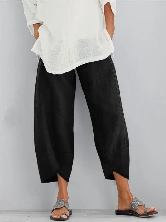 💎 -50% SUR LE PANTALON FEMME COTON & LIN ! 💎 Coupe Large, Taille Élastiquée & Respirant pour un Été Stylé