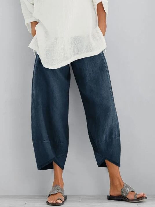 💎 -50% SUR LE PANTALON FEMME COTON & LIN ! 💎 Coupe Large, Taille Élastiquée & Respirant pour un Été Stylé