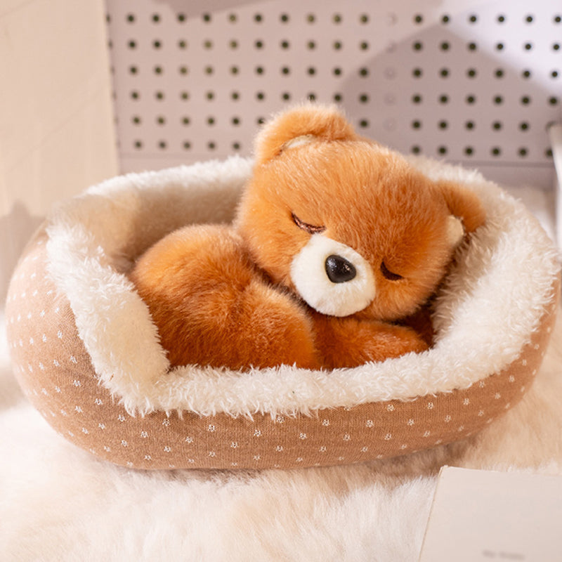 🏠 Adorable peluche animal endormi 🐾 Le compagnon idéal pour l'heure du coucher