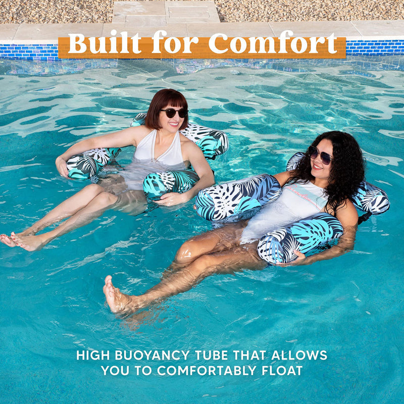 💎 -50% CHAISE FLOTTANTE TROPICALE ! 💎 Design Feuilles, Pompe Incluse & Ultra-Légère – Votre Oasis sur l'Eau