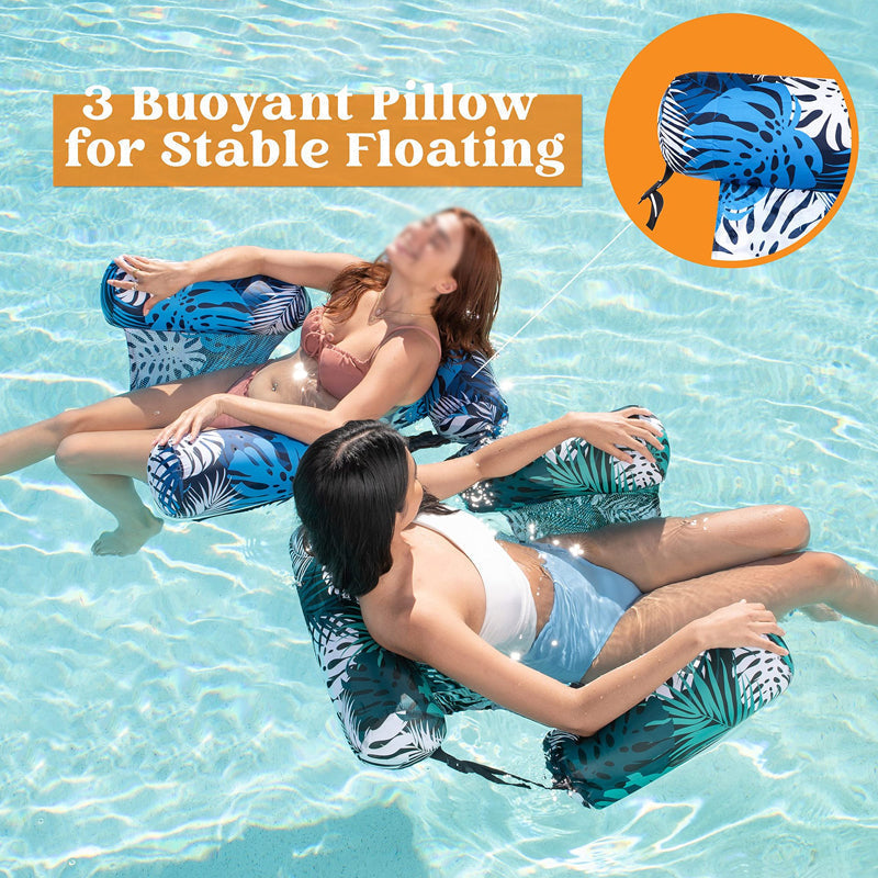 💎 -50% CHAISE FLOTTANTE TROPICALE ! 💎 Design Feuilles, Pompe Incluse & Ultra-Légère – Votre Oasis sur l'Eau