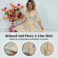 Robe évasée à nouer à la taille, imprimé floral, pour un look décontracté
