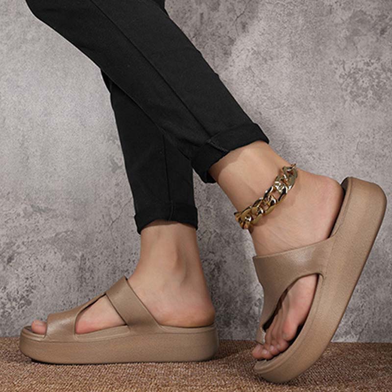 👡50 % de réduction✨Sandales à bout ouvert à semelle compensée pour femme