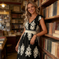 🎑👗 PROMO FLASH 50% ! Robe Longue Femme Imprimé Baroque – Col en V, Taille Haute, Tissu Fluide, 5 Couleurs, Style Bohème Chic 🌸