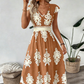 🎑👗 PROMO FLASH 50% ! Robe Longue Femme Imprimé Baroque – Col en V, Taille Haute, Tissu Fluide, 5 Couleurs, Style Bohème Chic 🌸