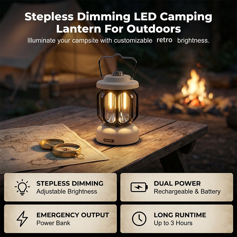 Lampe de camping LED à intensité variable 🔥 Illuminez votre aventure ! 🌟