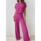 👗 PROMO LIMITÉE 50% DE RÉDUCTION ! ✨ Ensemble Maille Côtelée Femme – Haut & Pantalon Large, Confort Absolu 🌿