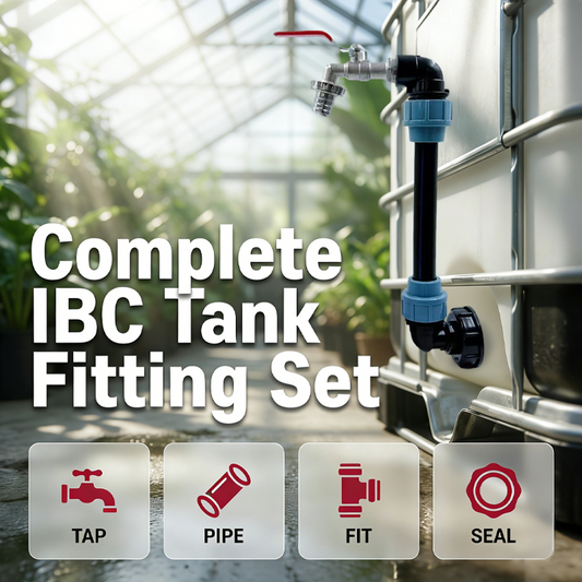 🛠️💧 PROMO FLASH 50% ! Kit de Raccordement Complet pour Cuve IBC – Robinet Zinc, Adaptateurs, Tuyaux & Joints, Installation Facile Sans Outils, Parfait pour Récupération d'Eau de Pluie 🌧️