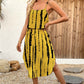 Robe midi à bretelles tie-dye pour femme