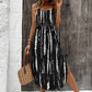 Robe midi à bretelles tie-dye pour femme