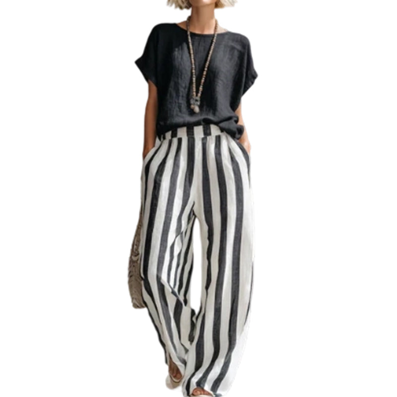 ⏳Spécial à durée limitée⏰Ensemble deux pièces chic de style bohème pour femme👚👖