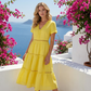 🌺👗 50 % de réduction 🌺 Robe élégante à encolure en V et empiècements en dentelle pour femme