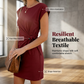Robe t-shirt à manches courtes et cordon à la taille pour femme
