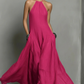 Élégante robe longue sans manches à dos nu pour femme