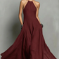 Élégante robe longue sans manches à dos nu pour femme