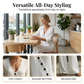 Women's V-Neck Asymmetrical Button Linen Two-Piece Set
