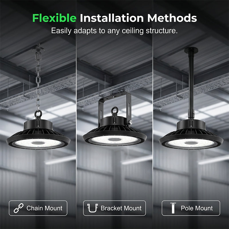 🛸💡 Lampadaire LED UFO Haute Baie – Éclairage Puissant & Durable ✨