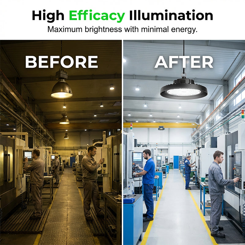 🛸💡 Lampadaire LED UFO Haute Baie – Éclairage Puissant & Durable ✨