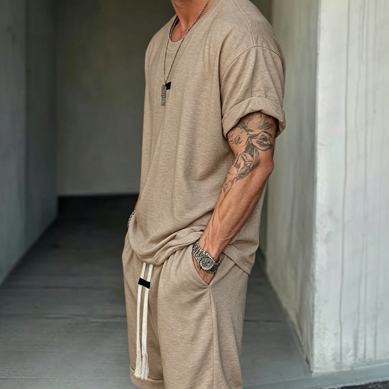 🎁Nouveautés : 50 % de réduction💥Ensemble t-shirt et short décontracté pour homme