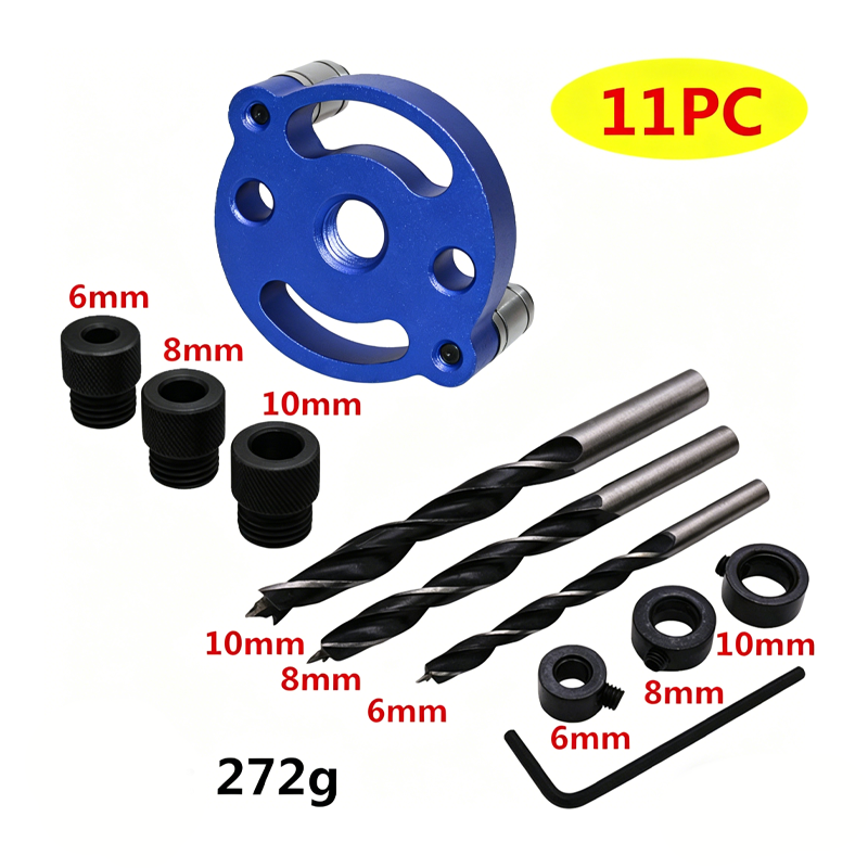 Kit de gabarit à tenon autocentrant pour le travail du bois