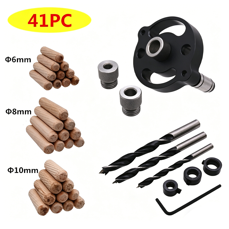 Kit de gabarit à tenon autocentrant pour le travail du bois
