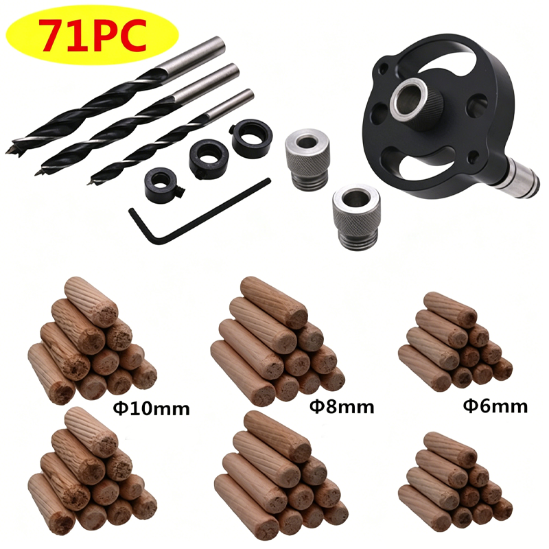 Kit de gabarit à tenon autocentrant pour le travail du bois