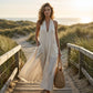 👗 OFFRE À DURÉE LIMITÉE : 50 % DE RÉDUCTION ! 💃 Robe midi décontractée à col en V et dos nu pour femme – Tissu fluide, poches plaquées, respirante 🍂