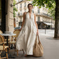 👗 OFFRE À DURÉE LIMITÉE : 50 % DE RÉDUCTION ! 💃 Robe midi décontractée à col en V et dos nu pour femme – Tissu fluide, poches plaquées, respirante 🍂