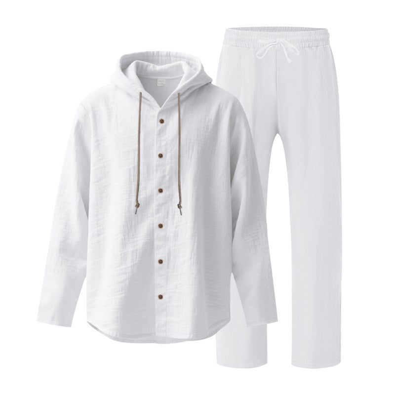 Tenue de plage en lin respirant pour homme