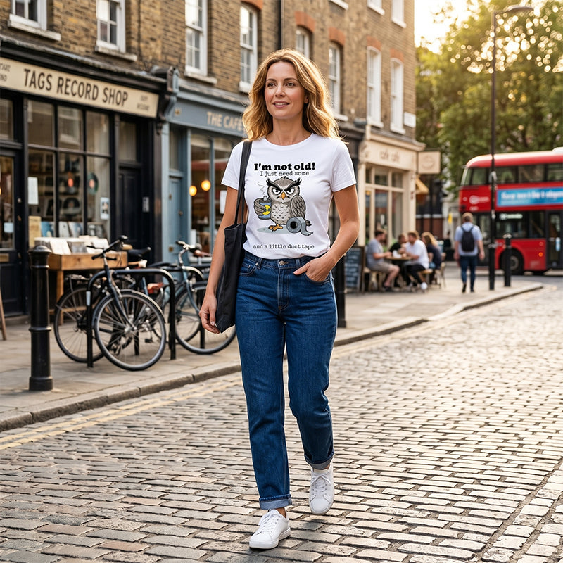 💞Plus de 50 000 exemplaires vendus !🦉 T-shirt à motif « I'm Not Old » (Je ne suis pas vieux)