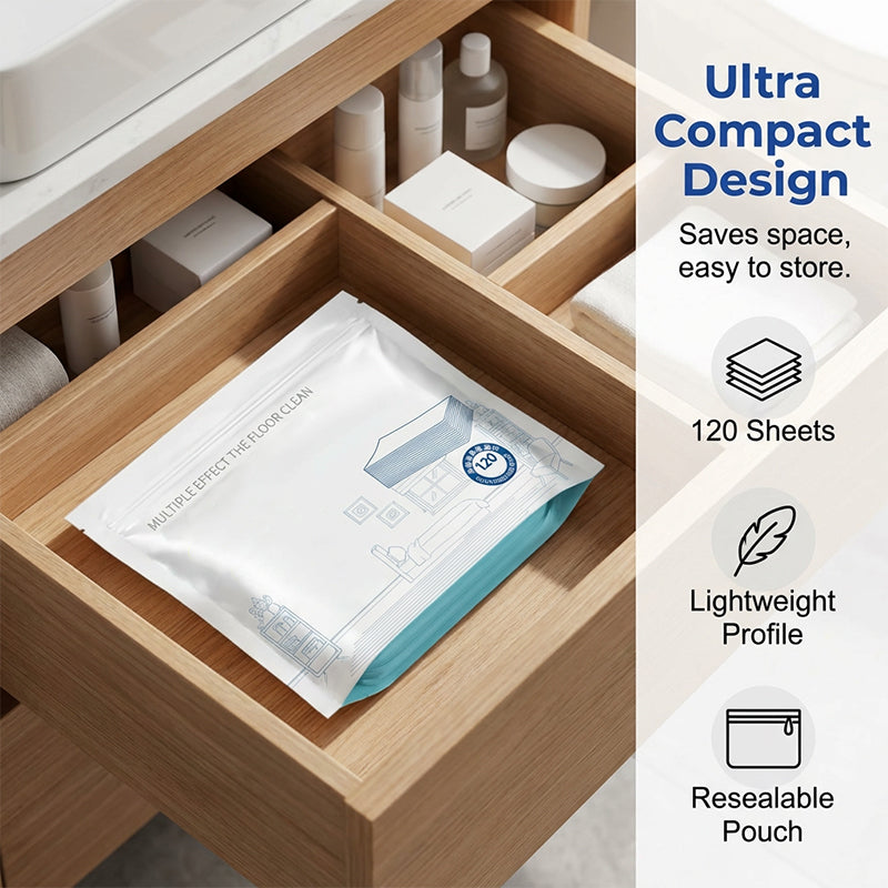 Lingettes nettoyantes pour sols solubles dans l'eau