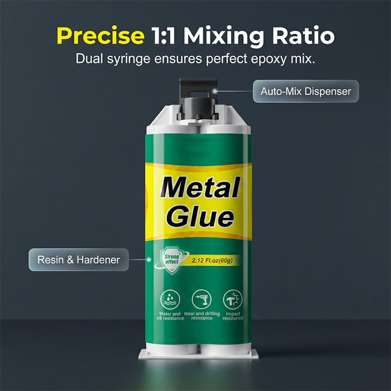 🔧 PROMO LIMITÉE 50% DE RÉDUCTION ! ⚙️ Colle AB pour Métaux – 2 Composants, Extra-Forte, Rapide 🛡️
