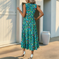 👗 50 % DE RÉDUCTION EN CE MOMENT ! 🌸 Robe midi à volants sans manches pour femme, imprimé abstrait – Coupe fluide, motif unique, idéale pour la plage, un brunch ou une sortie ☀️