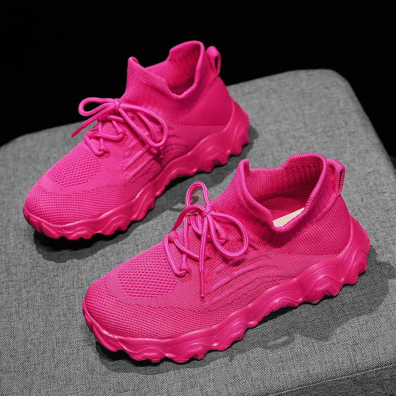 Baskets en tricot à lacets pour femme, ultra-confortables et respirantes
