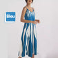 ❤️❤️Robe Imprimée à Col en V et à Bretelles Spaghetti pour Femmes