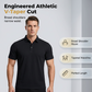 Chemise décontractée de bureau unie à manches courtes pour homme, effet rafraîchissant