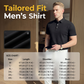 Chemise décontractée de bureau unie à manches courtes pour homme, effet rafraîchissant