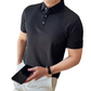 Chemise décontractée de bureau unie à manches courtes pour homme, effet rafraîchissant